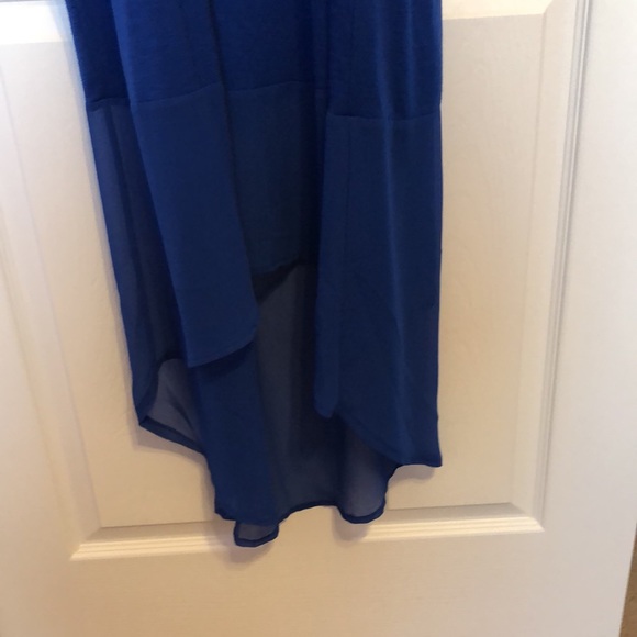 Lane Bryant royal blue sundress with chiffon detailing - Picture 3 of 9